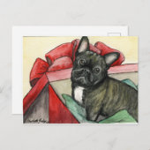 Bulldogフランスのの絵はがき ポストカード (正面/裏面)
