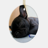 Bulldogフランスのオーナメント写真の追加 セラミックオーナメント (右)