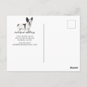 Bulldogフランスの引っ越し案内はがき ポストカード (裏面)