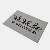 Bulldogフランスの Doommat,Bulldog Lover Welcome Mat ドアマット (アングル)