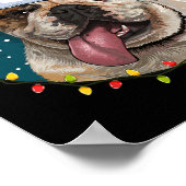 Bulldog着用サンタハットクリスマス- Bulldog Lover Chr ポスター (角)