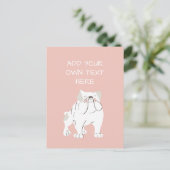 Bulldog パーソナライズされた Dog名はがき ポストカード (スタンド正面)