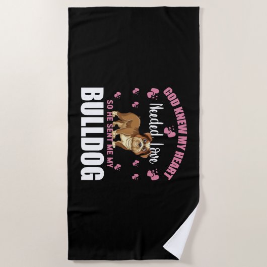 BULLDOG ビーチタオル (正面)