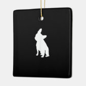 Bulldog フランスの Head Tilt Aparel、Frenchie Head セラミックオーナメント (左)