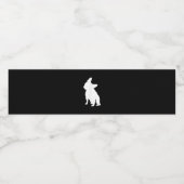 Bulldog フランスの Head Tilt Aparel、Frenchie Head ペットボトルラベル (シングルラベル)