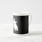 Bulldog フランスの Head Tilt Aparel、Frenchie Head ボーンチャイナマグカップ (正面右)