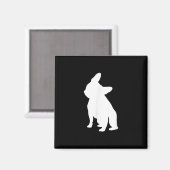 Bulldog フランスの Head Tilt Aparel、Frenchie Head マグネット (正面/裏面)