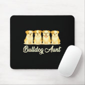 Bulldog Aunt Cute Dog Lover Gift Funny Women Puppy マウスパッド (マウス)