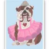 Bulldog Ballerina シール (正面)