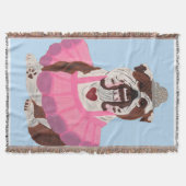 Bulldog Ballerina スローブランケット (正面)