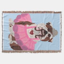 Bulldog Ballerina スローブランケット