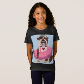 Bulldog Ballerina Tシャツ (正面フル)