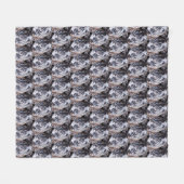 Bulldog Blanket Cute Bulldog Art Fleece Blanket フリースブランケット (正面(横))