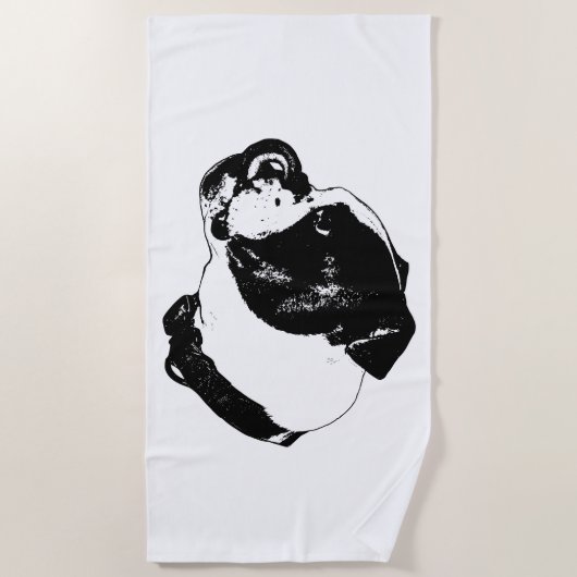 Bulldog Bold Vector Towel ビーチタオル (正面)