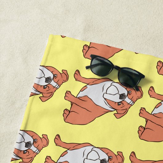 Bulldog Bread Thunder_Cove ビーチタオル (インサイチュ)