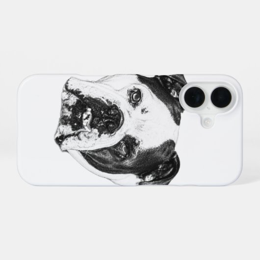 Bulldog Cafe-Table Case iPhone 16ケース (裏面横)