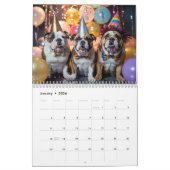 Bulldog Calendar カレンダー (1月 2026)