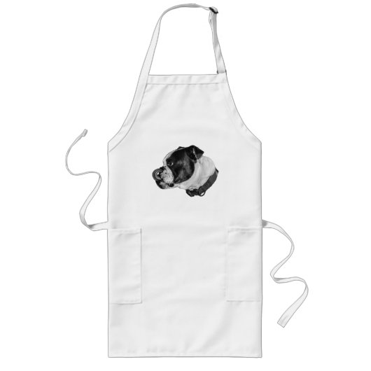 Bulldog Calm Kitchen Apron ロングエプロン (正面)