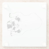 Bulldog Cheer Table Coaster ガラスコースター (裏面)
