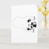 Bulldog Cheerful Holiday Card カード (黄色い花)