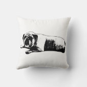 Bulldog Cozy Afternoon クッション (裏面)
