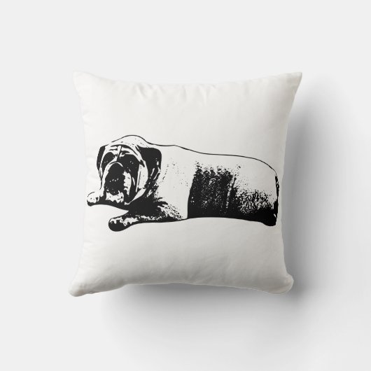 Bulldog Cozy Afternoon クッション (裏面)