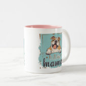 Bulldog cup mug dog lover cup mug ツートーンマグカップ (正面右)