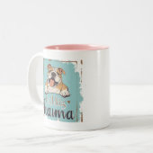 Bulldog cup mug dog lover cup mug ツートーンマグカップ (正面左)