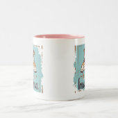 Bulldog cup mug dog lover cup mug ツートーンマグカップ (中央)