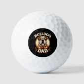 Bulldog Dad – Cute Vintage Bulldog Father’s Day ゴルフボール (正面)