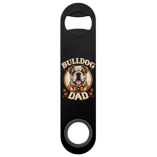 Bulldog Dad – Cute Vintage Bulldog Father’s Day スピード栓抜き (正面)