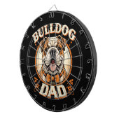 Bulldog Dad – Cute Vintage Bulldog Father’s Day ダーツボード (正面右)