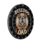 Bulldog Dad – Cute Vintage Bulldog Father’s Day ダーツボード (正面左)