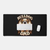 bulldog dad – cute vintage bulldog father’s day デスクマット (キーボード&マウス)