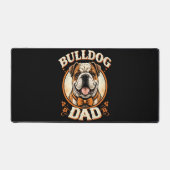 bulldog dad – cute vintage bulldog father’s day デスクマット (正面)