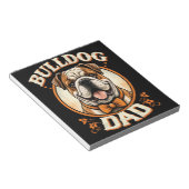 bulldog dad – cute vintage bulldog father’s day ノートパッド (アングル)