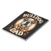 bulldog dad – cute vintage bulldog father’s day ノートパッド (回転)
