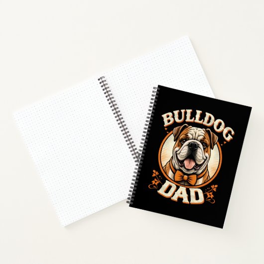 Bulldog Dad – Cute Vintage Bulldog Father’s Day ノートブック (内部)