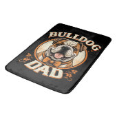 bulldog dad – cute vintage bulldog father’s day バスマット (アングル)