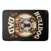 bulldog dad – cute vintage bulldog father’s day バスマット (正面)
