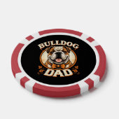 Bulldog Dad – Cute Vintage Bulldog Father’s Day ポーカーチップ (シングル)