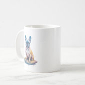 Bulldog Francés Colorido y Artístico  コーヒーマグカップ (正面左)