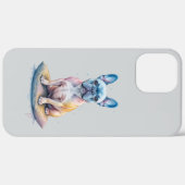 Bulldog Francés Colorido y Artístico  Case-Mate iPhoneケース (裏面 (横))