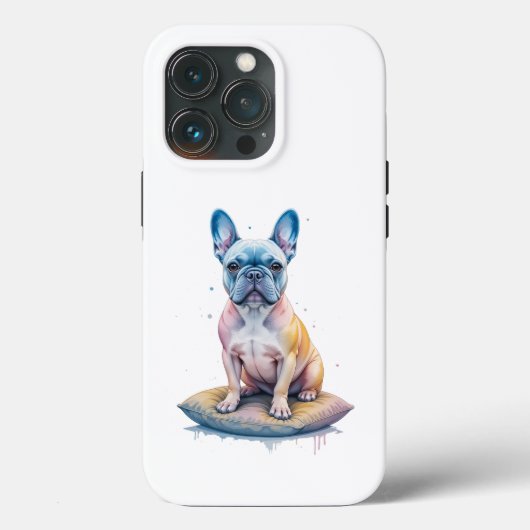 Bulldog Francés Colorido y Artístico  Case-Mate iPhoneケース (裏面)