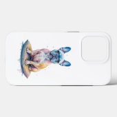 Bulldog Francés Colorido y Artístico  Case-Mate iPhoneケース (裏面 (横))
