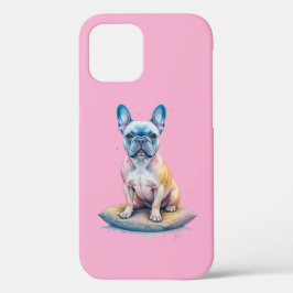 Bulldog Francés Colorido y Artístico  iPhone 12ケース
