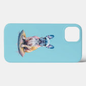Bulldog Francés Colorido y Artístico  Case-Mate iPhoneケース (裏面 (横))