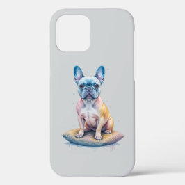 Bulldog Francés Colorido y Artístico  iPhone 12 Proケース
