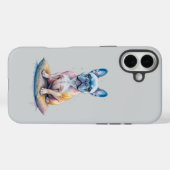 Bulldog Francés Colorido y Artístico  Case-Mate iPhoneケース (裏面 (横))
