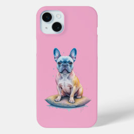 Bulldog Francés Colorido y Artístico  iPhone 15 Miniケース